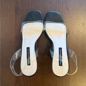 NWOT French Connection Black Tia Heels